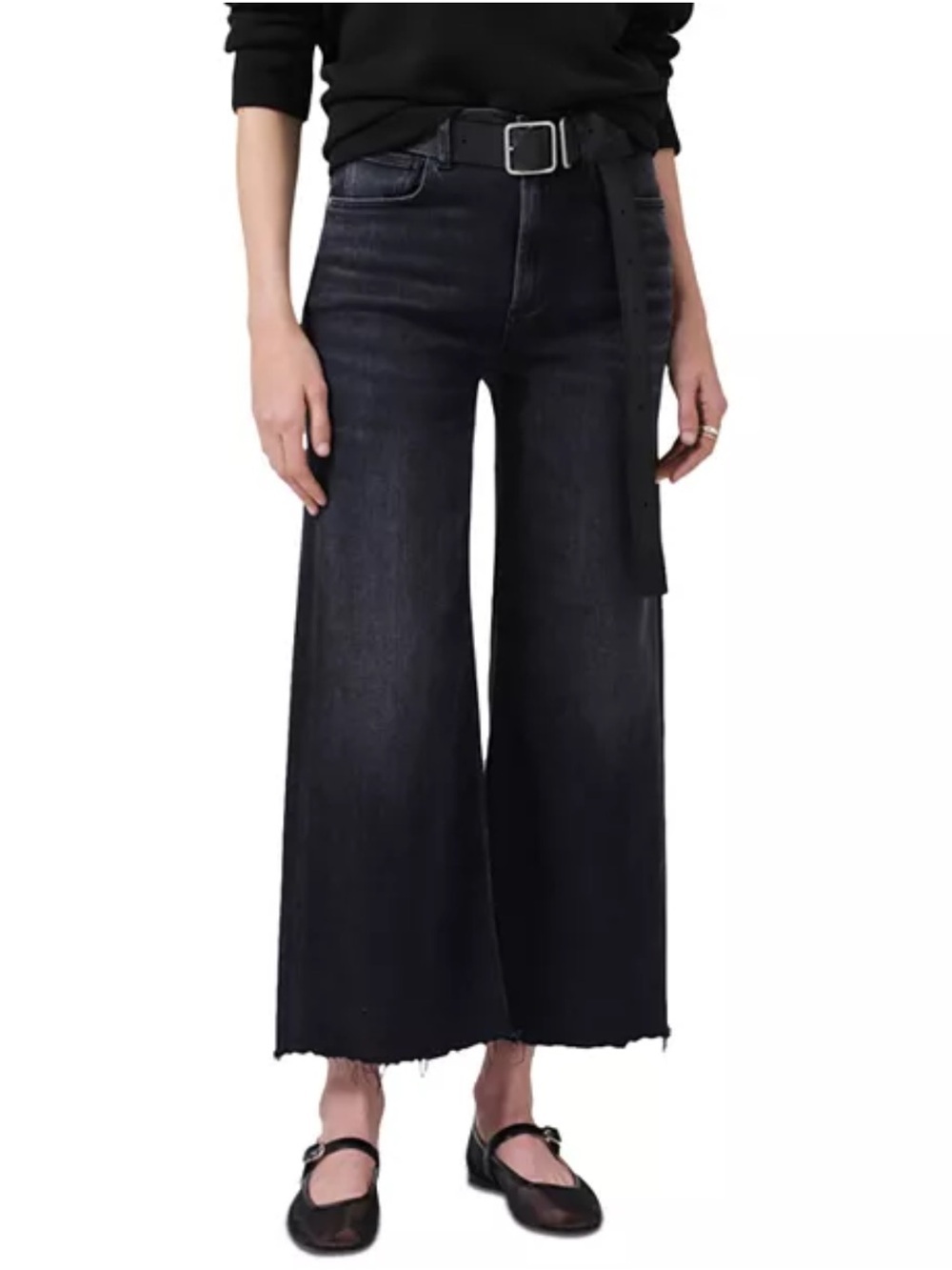 Citizens of Humanity Lyra High Rise Cropped Wide Leg Jeans in Medallion Size 27